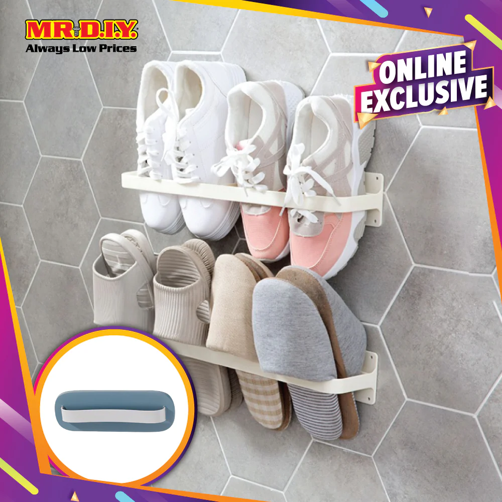 (MR.DIY) Wall-Mounted Shoes Rack-Cyan