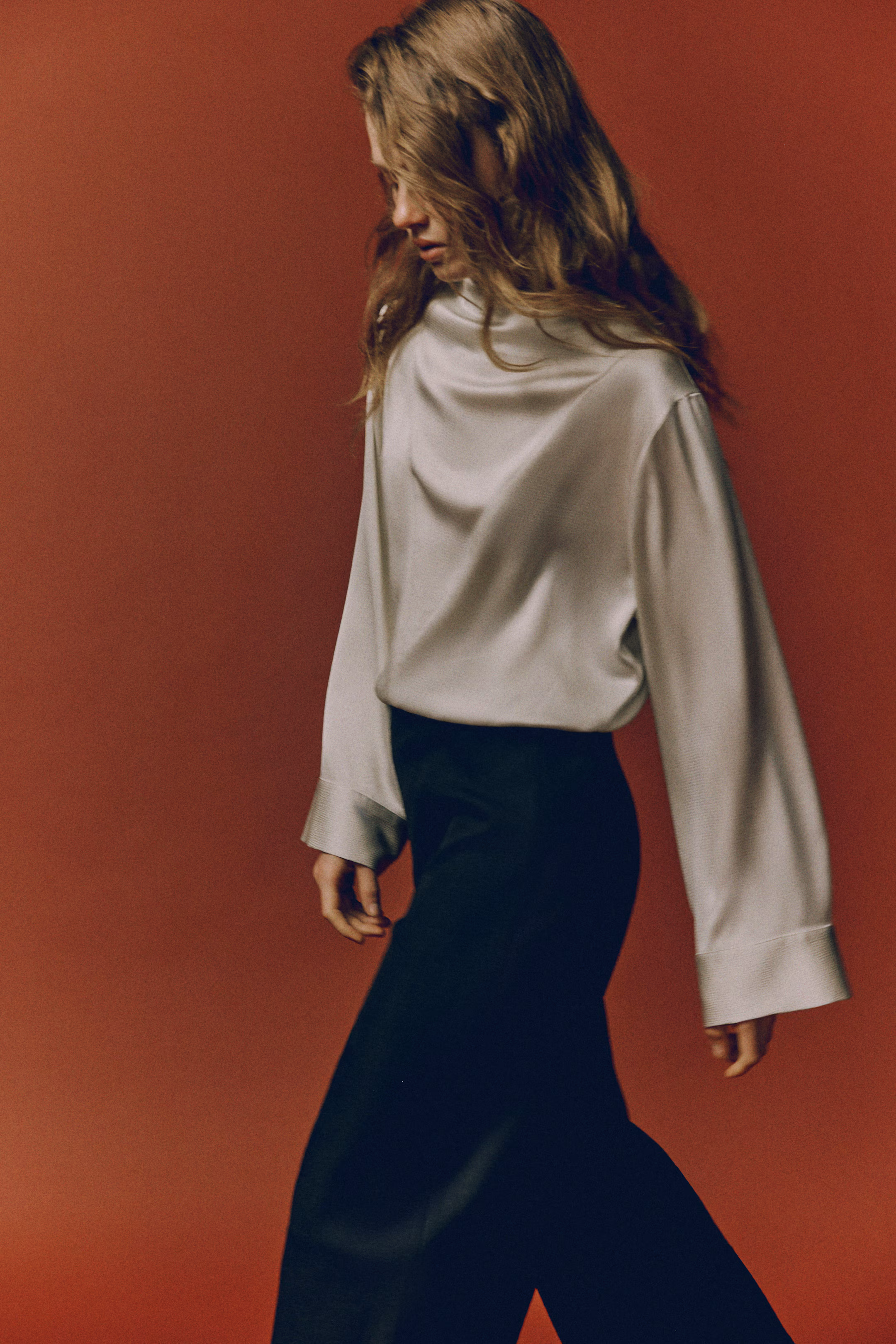 Cowl-neck blouse