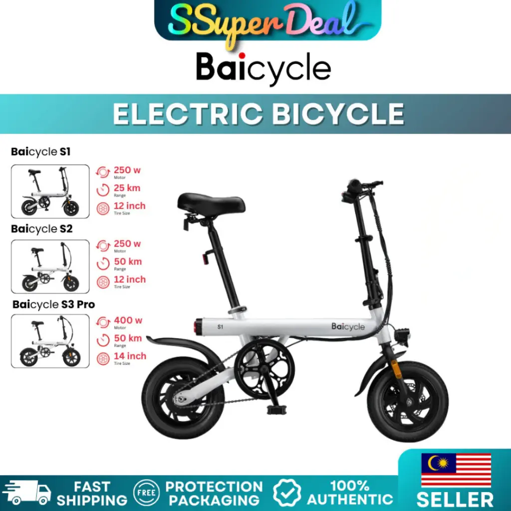 Xiaomi Baicycle Electric Bike S Series S1/S2/S3 - Max Speed 25 Km/h