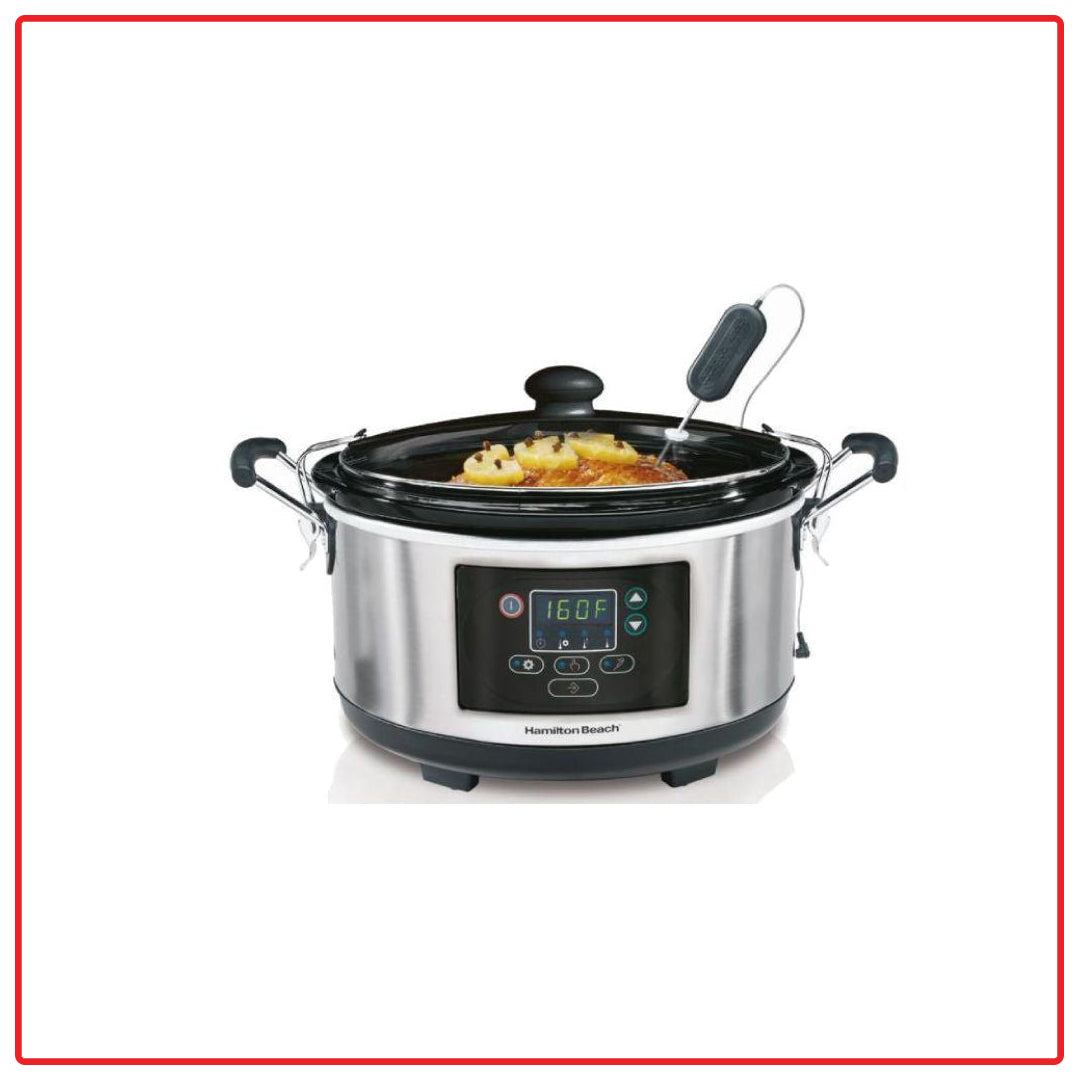 Hamilton Beach 33956 Set & Forget 5 Quart Programmable Slow Cooker