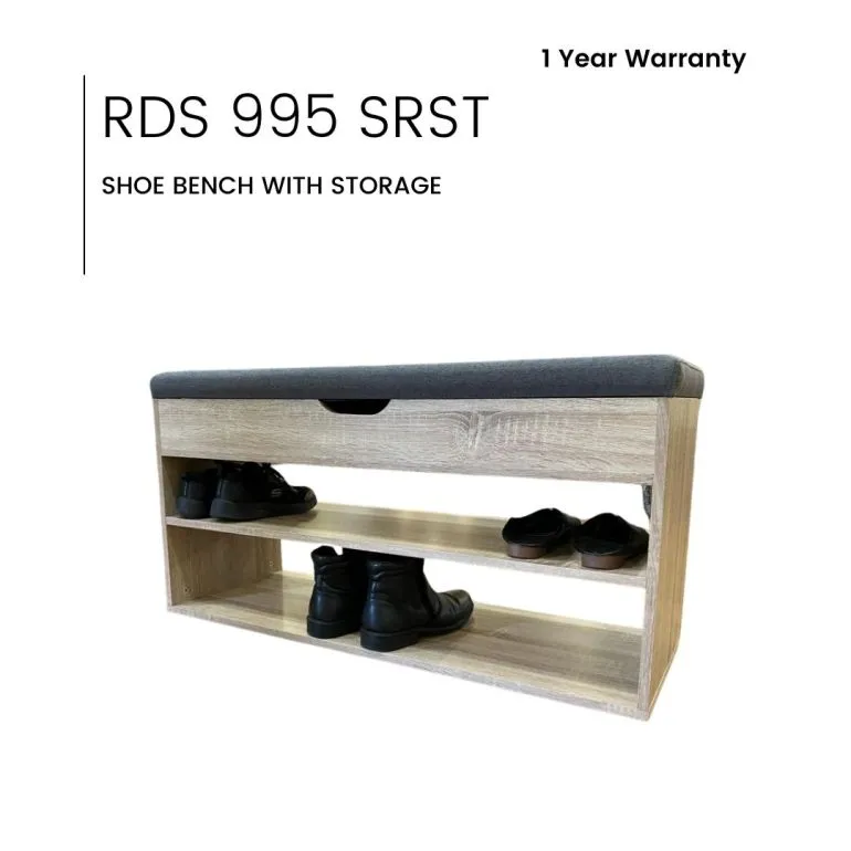 RODAS RDS 995 SRST 1M SHOE BENCH W/ STORAGE 2-TIER SHELF (BIGGER SIZE)