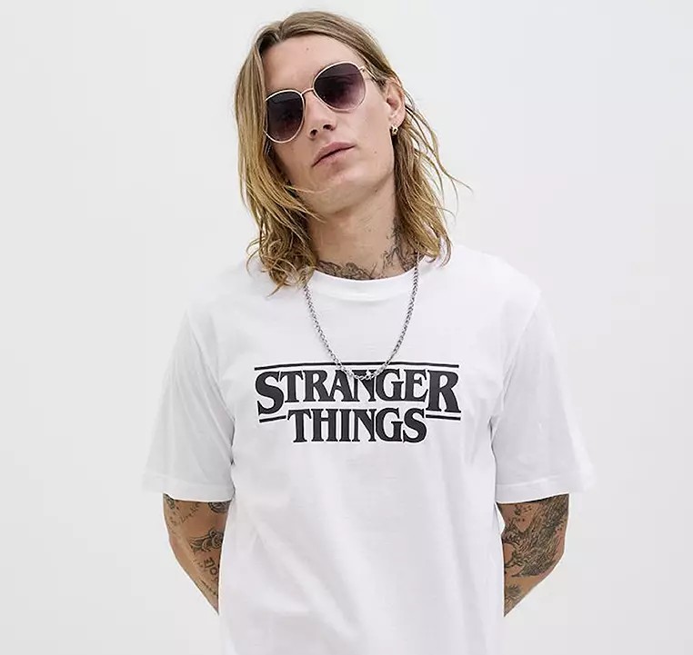 JACK & JONES Stranger Things Short Sleeves Tee (White)