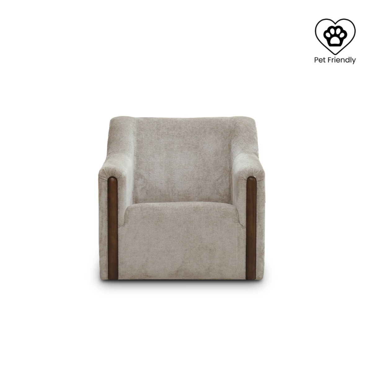 Martha Sand Brown 1 Seater Sofa