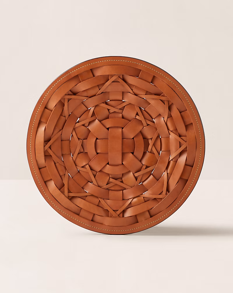 Preston Woven Leather Charger