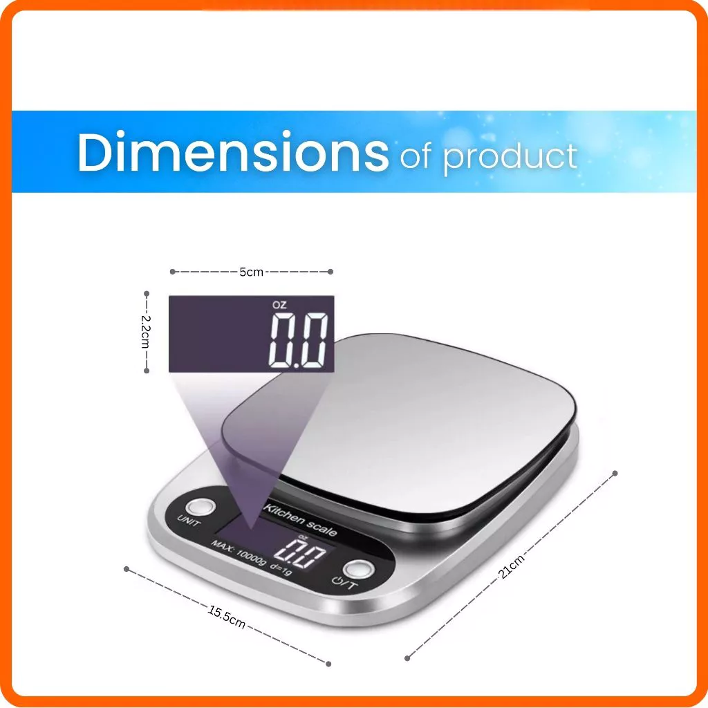 10kg LCD Digital Scale Digital Kitchen Weight Scale Digital Kitchen Penimbang Makanan Food Scale (305)
