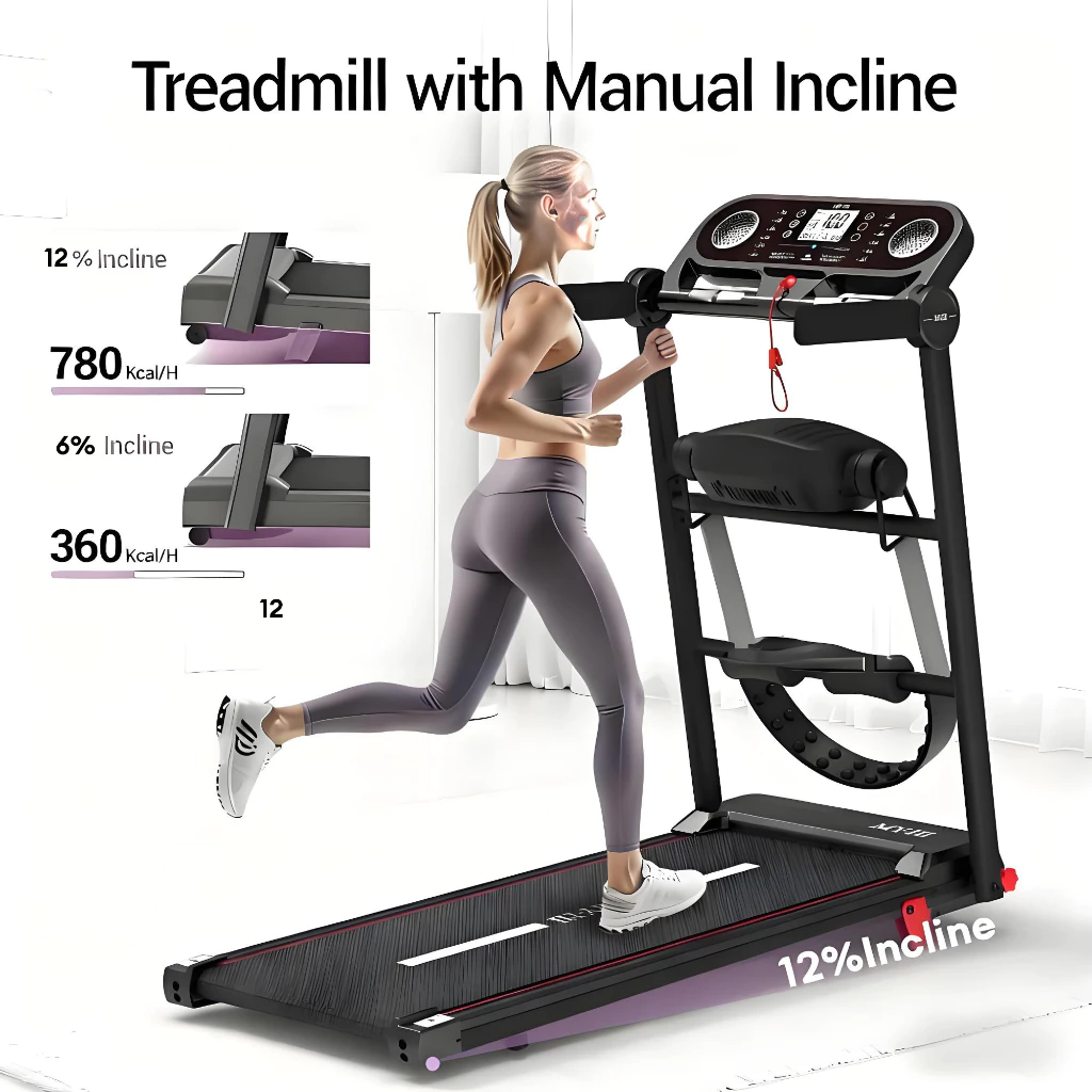 Treadmill Walking Pad Foldable APP Machine Multi-Function Fitness 5.0HP